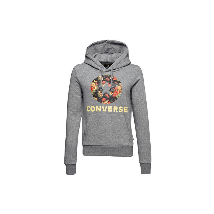 

Женская худи Converse Printed Letter Серая 10017331-A02