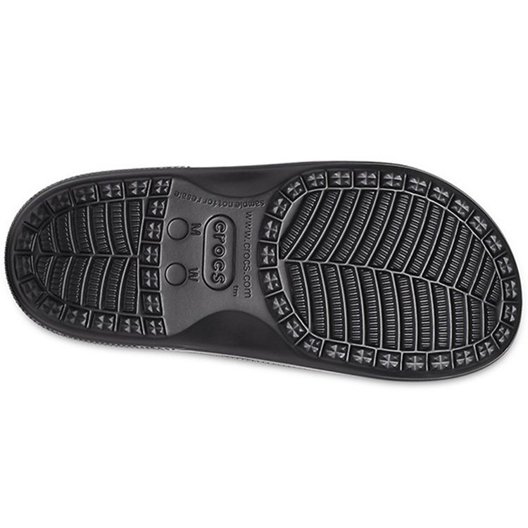 Crocs Unisex Black Open Toe Slip On Outdoor Breathable Single Strap Slippers 207627-001