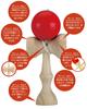 Spin Gear Easy Kendama for Professionally Lightweight Ball and Large Plate for Easy Loading Kids, Designed, (Blue)
