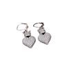 Full Diamond Micro-inlaid Zircon Crown Love Unique Earrings Women's High Sense Light Luxury Temperament Heart-shaped Ear Buckle