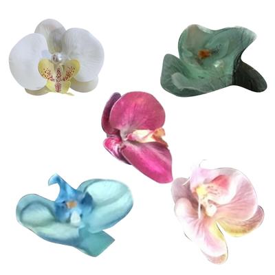 Blumen Haarspange Floral Wunderschöne Orchideen Haarnadel Süße Handgemachte Haarnadel Accessoires für Frauen Foto-Requisiten
