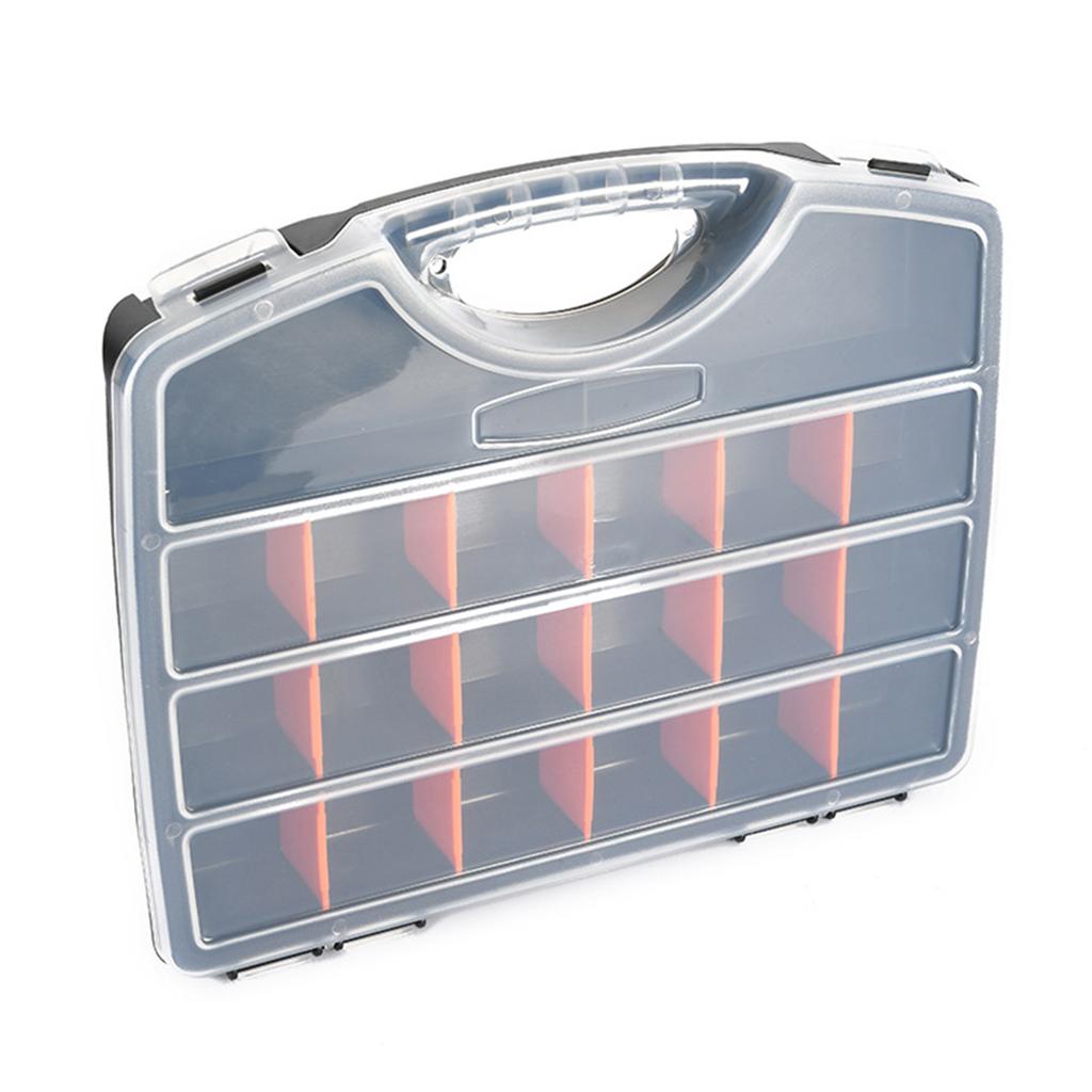 Hardware Organizer Box mit Fächern Kleinteile Organizer Tragbare Werkzeugkiste Kunststoff Schraubenaufbewahrung für Muttern Perlen