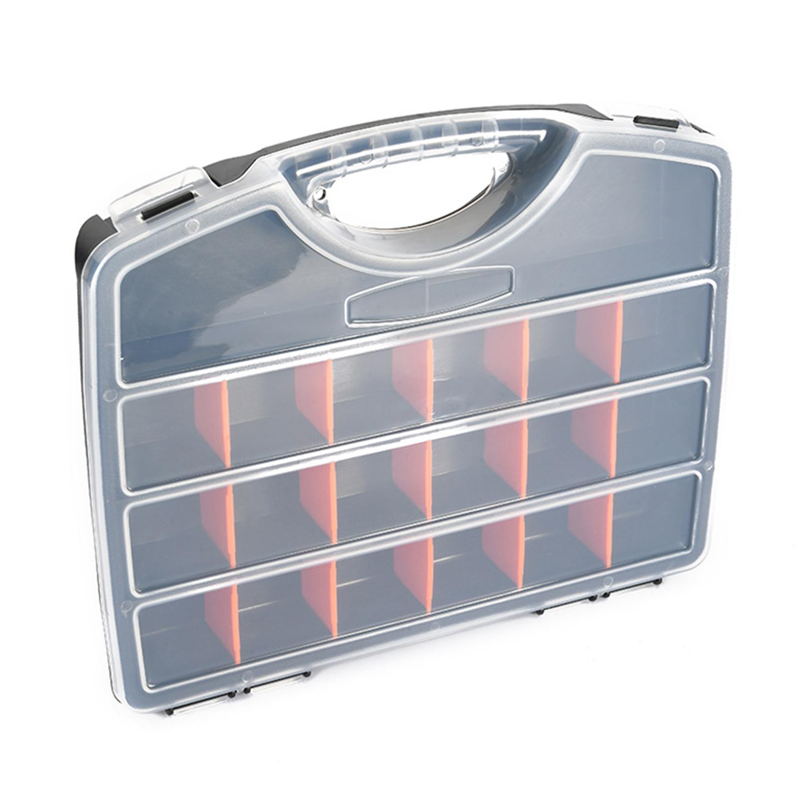 

Органайзер для фурнитуры с разделителями Органайзер для мелких деталей Портативный ящик для инструментов Пластиковый ящик для хранения винтов, гаек, бусин