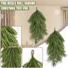 64cm Simulated Soft-Glue Norfolk Needle Wall Hanging Christmas Tree Upside Down Vine Green Plant Holiday Decoration