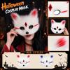 Plüsch-Halbmaske mit Juwelen für Halloween-Maskenball-Kostüm