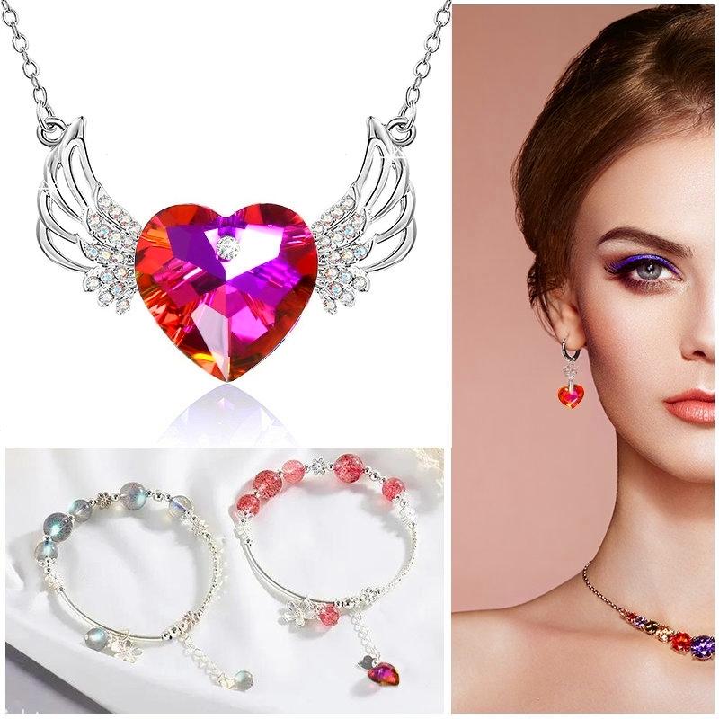 Crystal Austria 6432 Heart Cut Pendants Loose Rhinestone Charms Glass Jewelry Gems Stones for DIY Necklace Jewelry Making 12Pcs