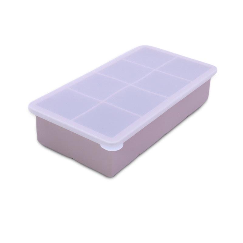Silicone Ice Cube Tray with Lid - 8-Cube Whiskey Maker, Food-Grade for Home & Commercial Use