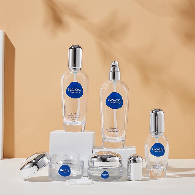 

Skincare Glass Bottle Set: Essence, Lotion, Cream Containers 30ml bottle