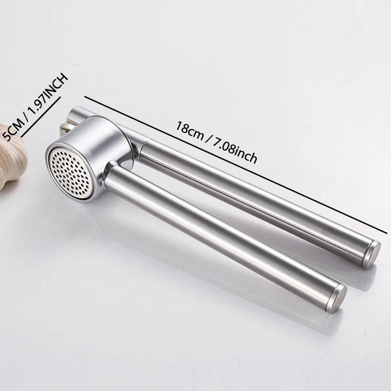 

Kitchen stainless steel garlic press, detachable design, rust-proof, large-sized garlic crusher, essential kitchen item