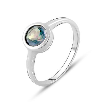 Anillo de plata con topacio místico 0,692ct (1838013) 2,03 gr. 925 muestras