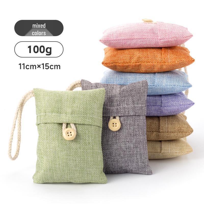 Bamboo Charcoal Pack: Formaldehyde Remover & Deodorizer for Home, Car, Furniture; Moisture-Absorbing, Quick Setup