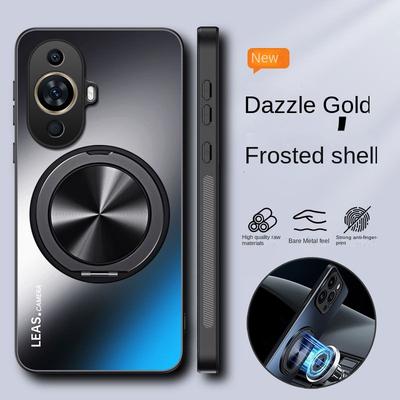 Für Huawei Nova 11 Pro Hülle Hart Matt Mit Ringständer Magnetische Schutz-Rückseite Hülle Für Nova 13 12 11 10 9 8Pro 9Se Hülle