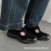 Fashion splicing T-band Velcro sports single shoes women's 2025 autumn muffin platform casual Mary Jane single shoes