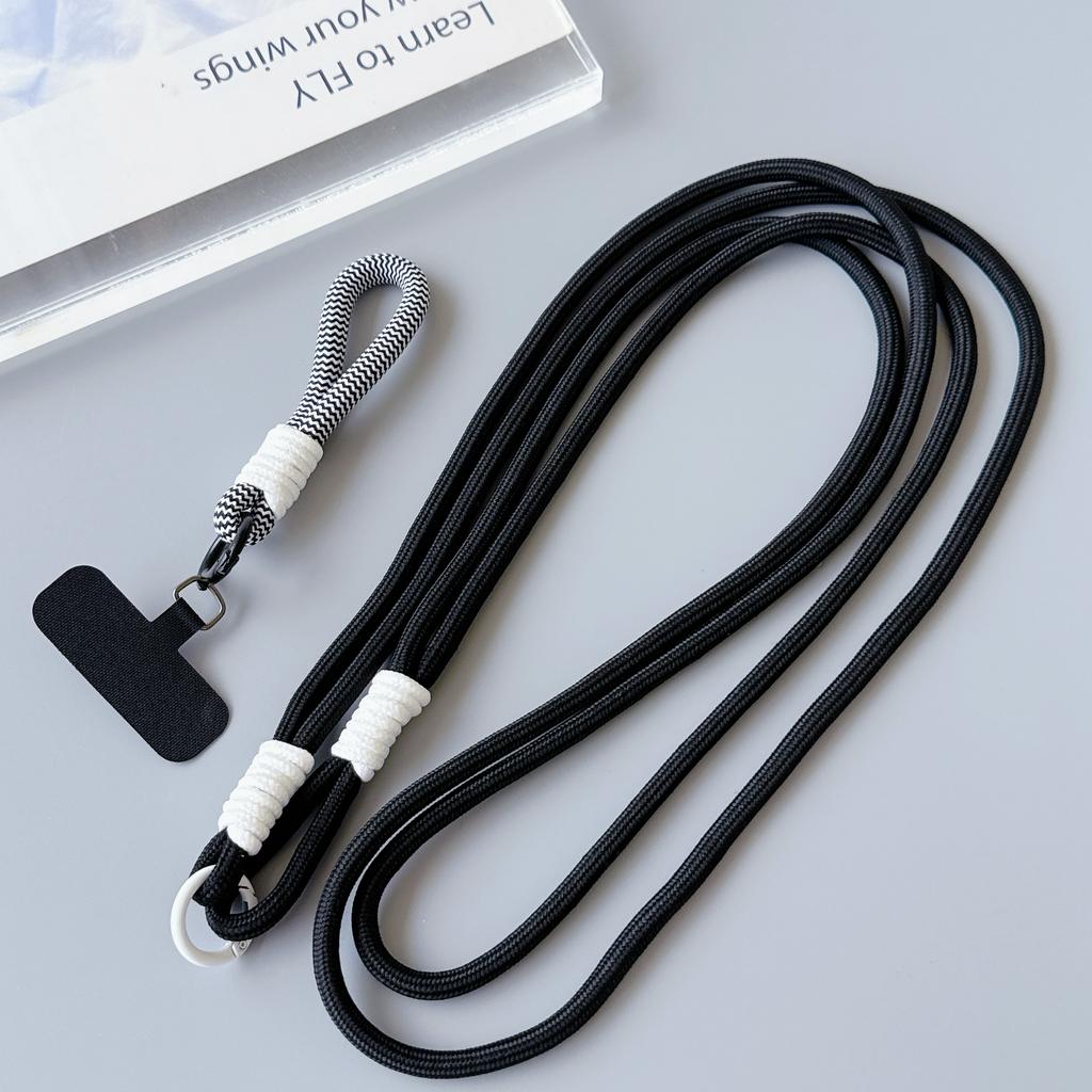 DIY Two-in-one Mobile Phone Lanyard, Crossbody Long Rope, Neck Lanyard, Finger Lanyard, Anti-loss, Enlarged Hanging Piece