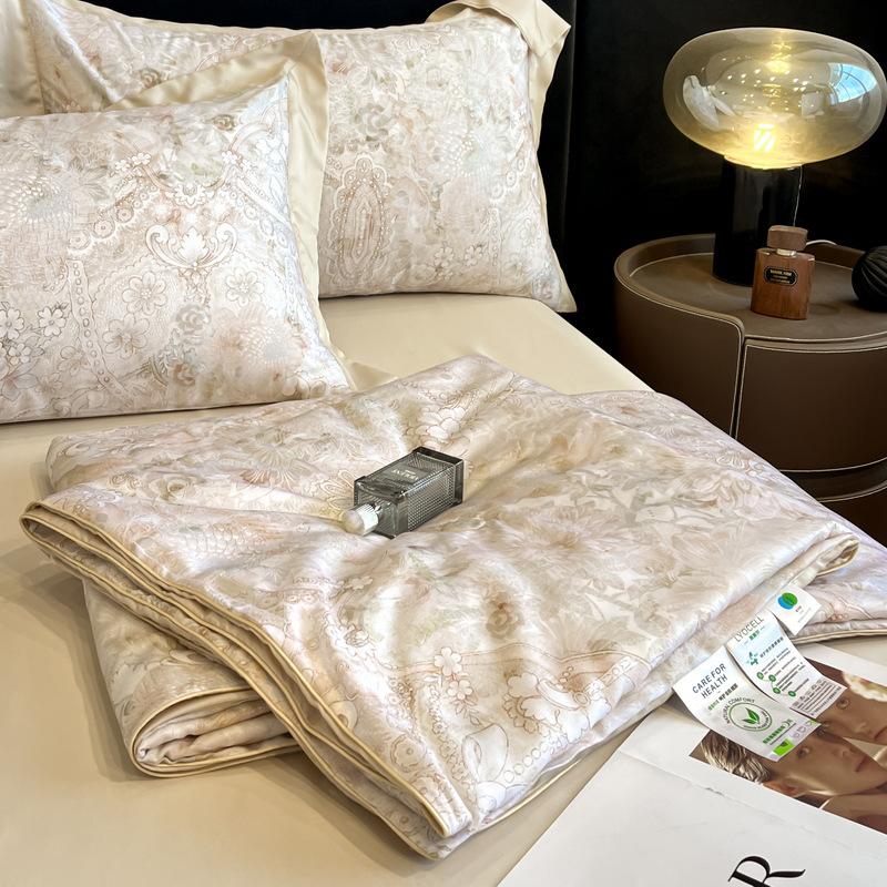 

Комплект из четырех предметов: одеяло из ледяного шелка для прохладного лета, 100 летних одеял, простыни, наволочки 2.0m bed