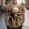 Cool Men's 3D Skull Skeleton Print Short Sleeve T-Shirt