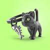 CHOCLI METALMORPHOSE COLLECTION Belgian Metal Keyring - Black Cat