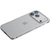 For iPhone 17 Pro Metal Clear Case Safety Lock Matte Anti-Fingerprint Back Cover