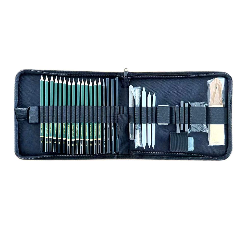 Sketch and Color Set: 35/71/145 Sketch Pencils, 72/120/180 Colored Pencils, 33/42/83/182 Drawing Pens