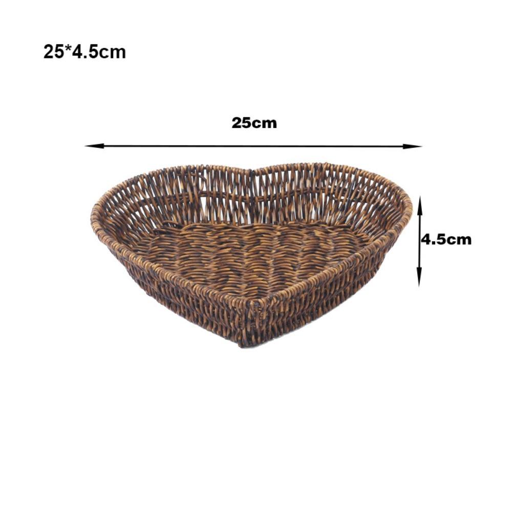 Retro Woven Imitation Rattan Fruit Plate  Wedding Candy Flower Storage