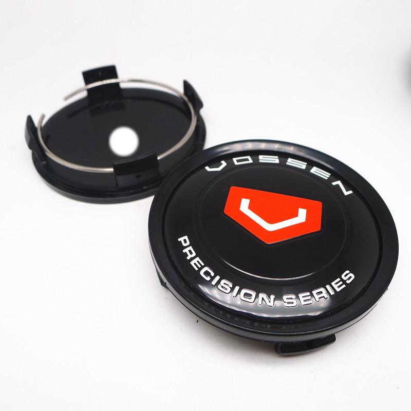 4pcs 75mm 70mm Vossen Wheel Center Hub Caps Hubcaps Car Rims Dust-proof Cover Badge