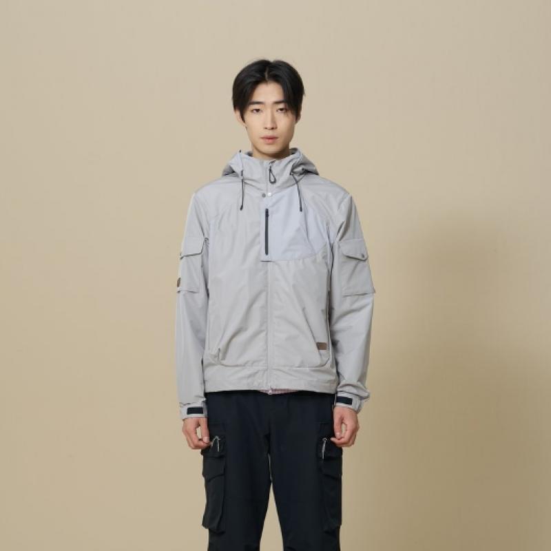 Silver Tpu Shell Jacket  Light Gray 