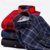 Men's Winter Sherpa Lined Flannel Shirt Jackets Long Sleeve Button Down Fleece Dress Shirts for Men Casual Warm Comfortable Thermal Shirt With Pockets