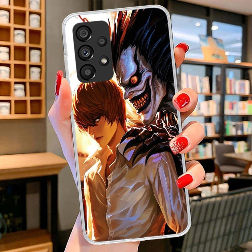 N-Note D-Death Yagami Light Phone Case For Samsung Galaxy A12 A22 A32 A52 A72 A02S Phone Case Note 20 Ultra 10 S10 Plus A51 A71