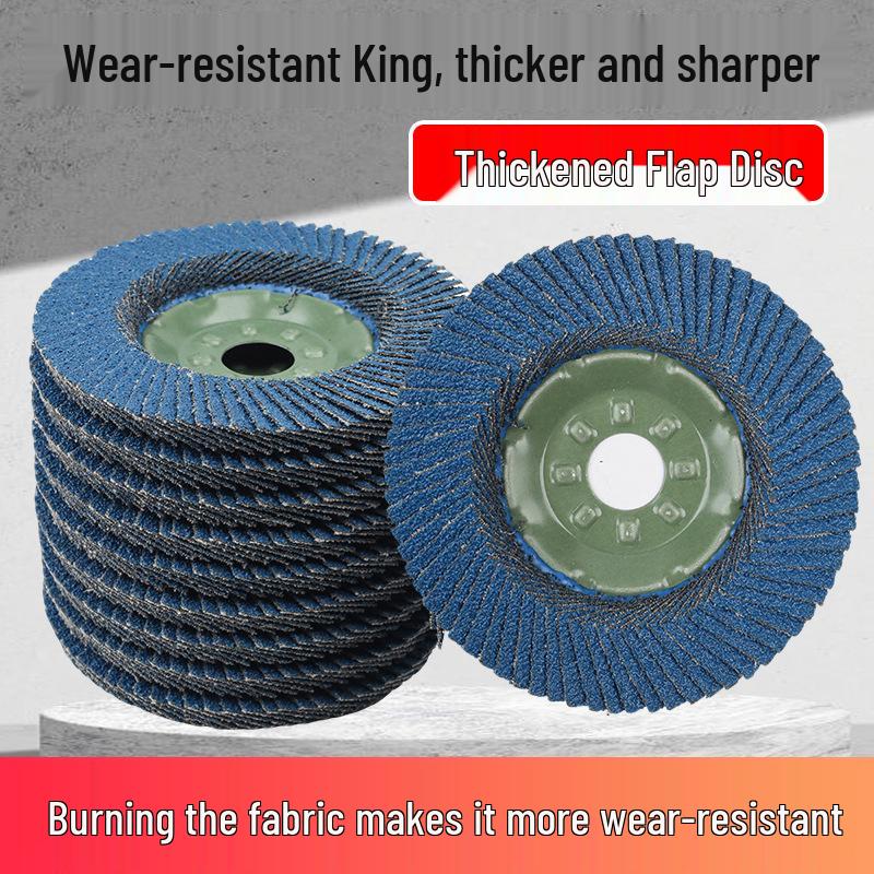 Iron Cap Blue Sand Sanding Cloth Wheel for Grinding & Polishing Metal, Stainless Steel, & Wood with Angle Grinder
