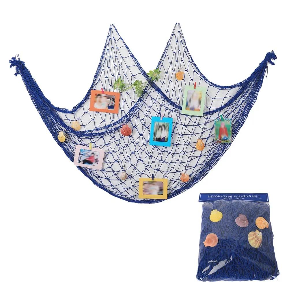 Beautifully Handcrafted With Shells Fish Net Decoration Craft Projects Note Package Content Decorative Background