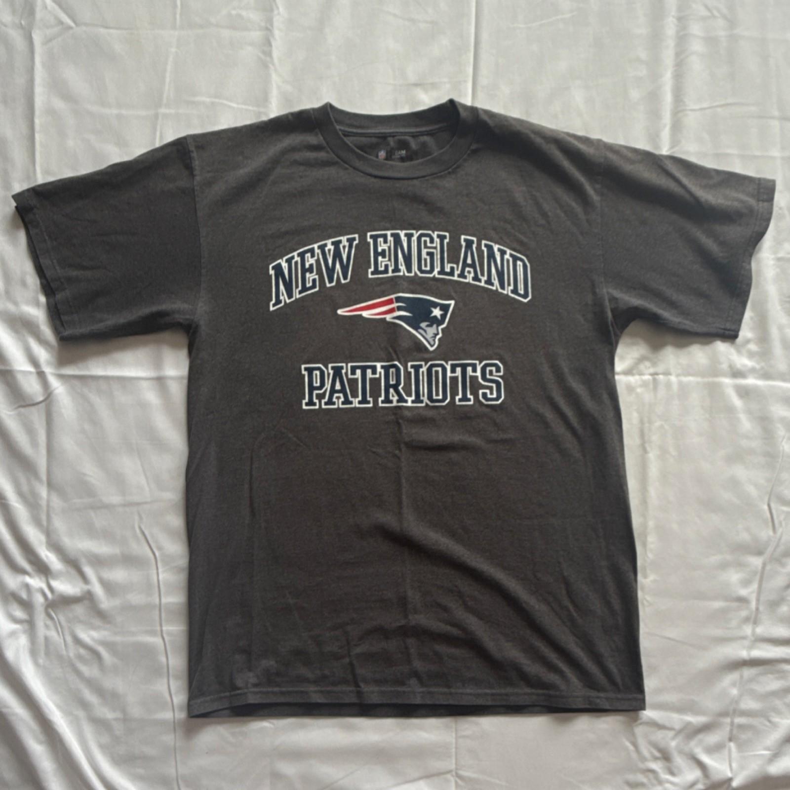 NFL Team Apparel New England Patriots Black Football Shirt Men s Size L S разноцветный