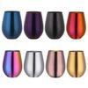 New Stainless Steel Wine Cup With Straw Single Layer Metal Drinking Mug Multifunction 500Ml Big Belly Cup Outdoor Drinkware