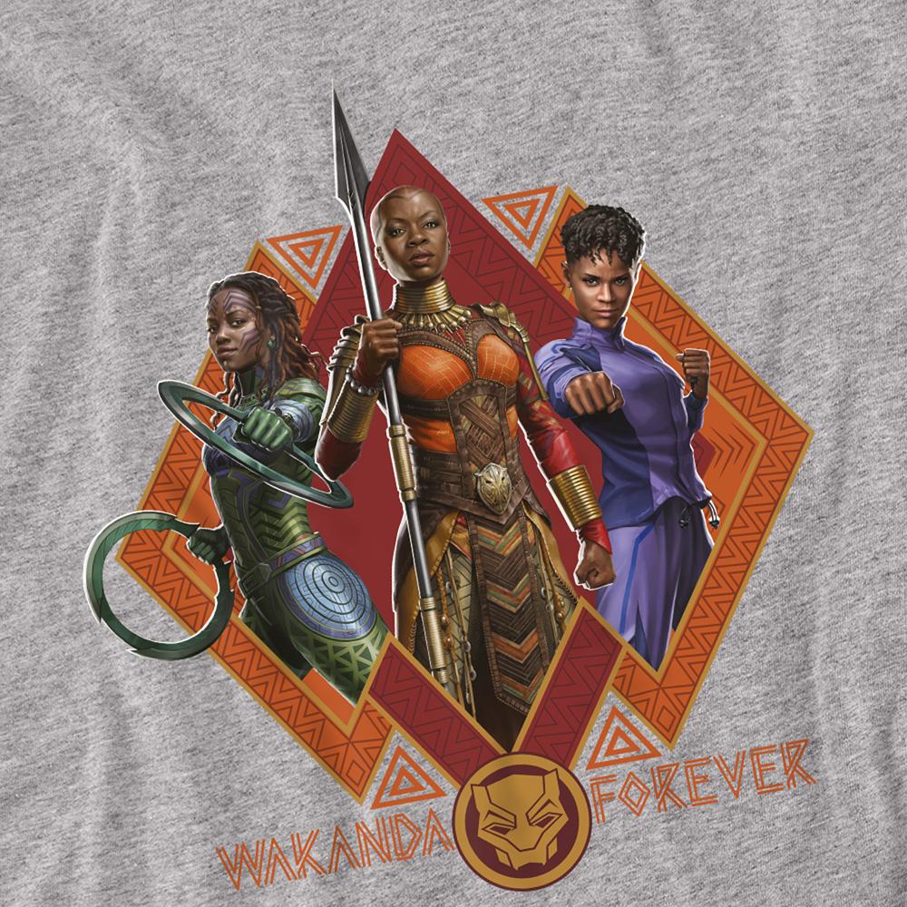 Black Panther: Wakanda Forever Unisex Adult Shuri Okoye Nakia T-Shirt