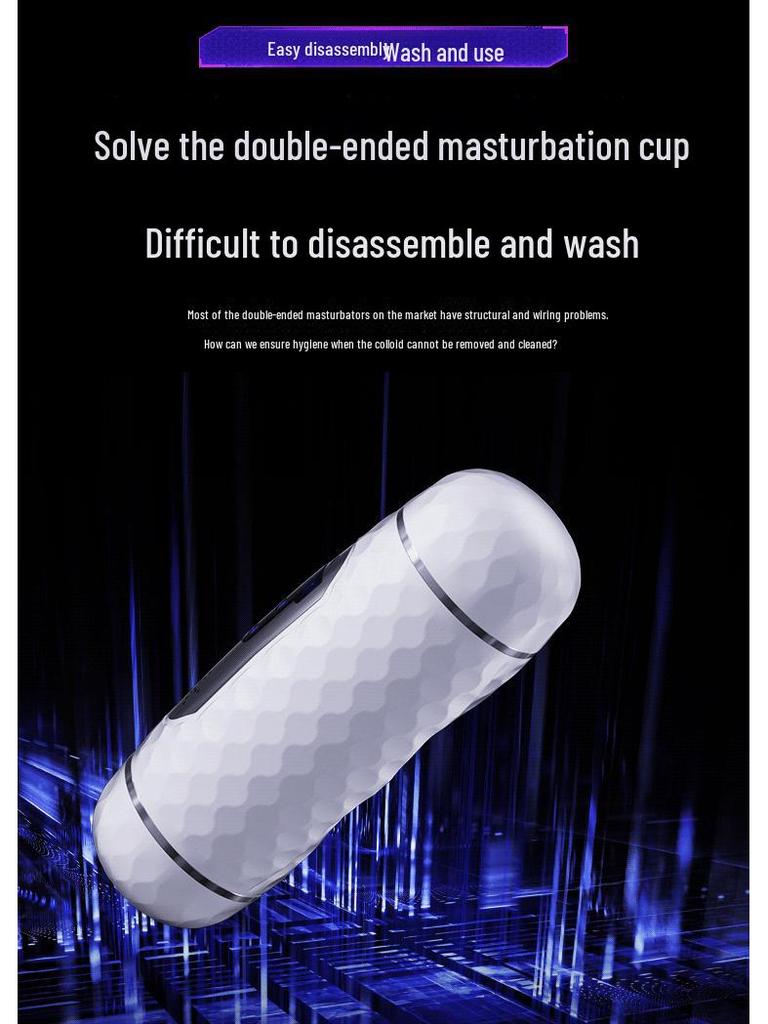 Mi Ji Dual-Head Counting Aircraft Cup Male Masturbator - Adult Sex Toy (25 Pack)