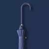 16-Rib Umbrella with Japanese-Style Fresh Design, Leather Handle, Curved Hook, Straight Pole, Large Double-Person Umbrella for Sun and Rain, Gift or