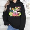 Cute Tamagotchi Takuma Song Autumn and Winter Coat with Hooded Hoodie for Men and Women Couples Loose Cotton Casual Clothes