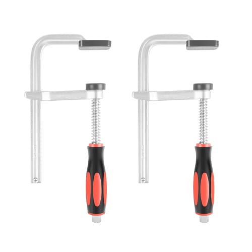 Prostormer 150mm L-Shaped Clamp, F-Shaped Clamp for Woodworking, DIY Tools, Woodworking, Gluing, Strong Fixing, Welding, Cutting, Clamping, Non-Slip