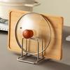 304 Stainless Steel Cutting Board Rack, Pot Lid And Chopping Board Storage Rack, Kitchen Multi-Functional Countertop Organizer Shelf