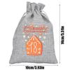 Weihnachts-Adventskalender-Taschen, 24 Tage, Countdown-Kalender, zum Aufhängen, Weihnachts-Geschenktüten mit Kordelzug