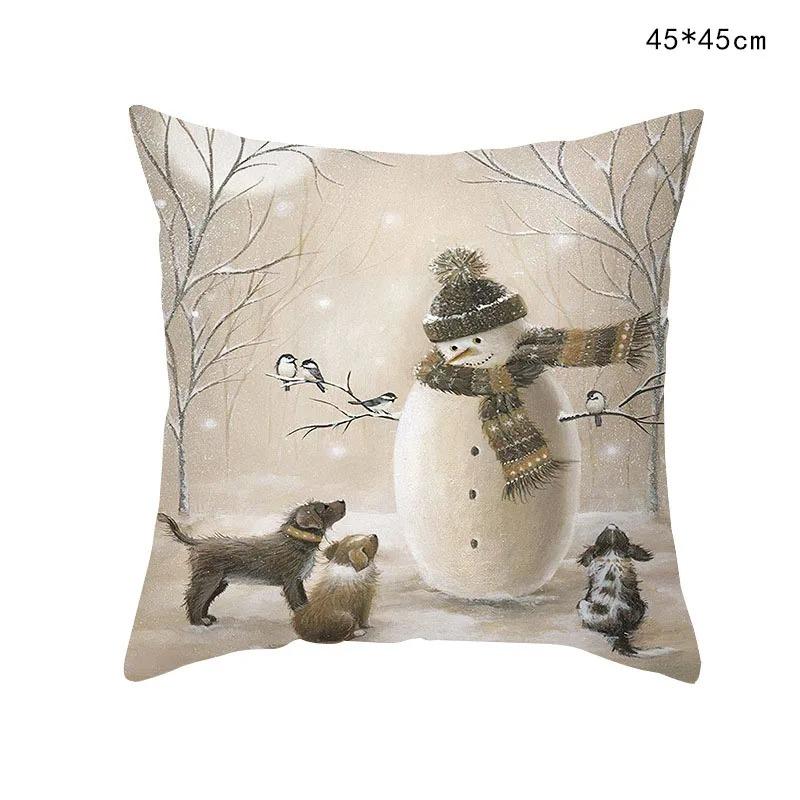 Christmas Themed Pillowcases Car Accessories Office Santa Claus Living Room Sofa Home Pillowcases