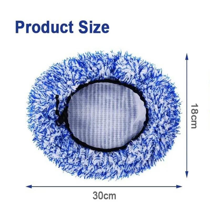 

1 шт. сменный чехол для щетки для мытья автомобиля, чехол для плюшевой швабры, длинная ручка, насадка для щетки, аксессуары для чистки автомобиля синий