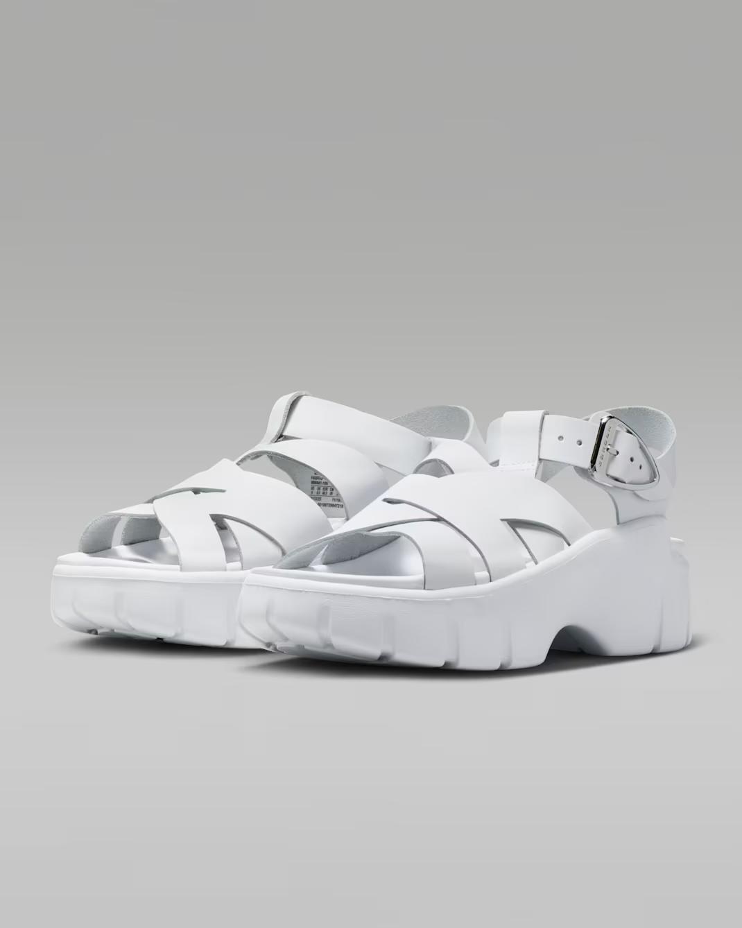 IB8841-100 Сандалии Nike Jordan Willow Белый/Металлический Серебристый (Женский) 5