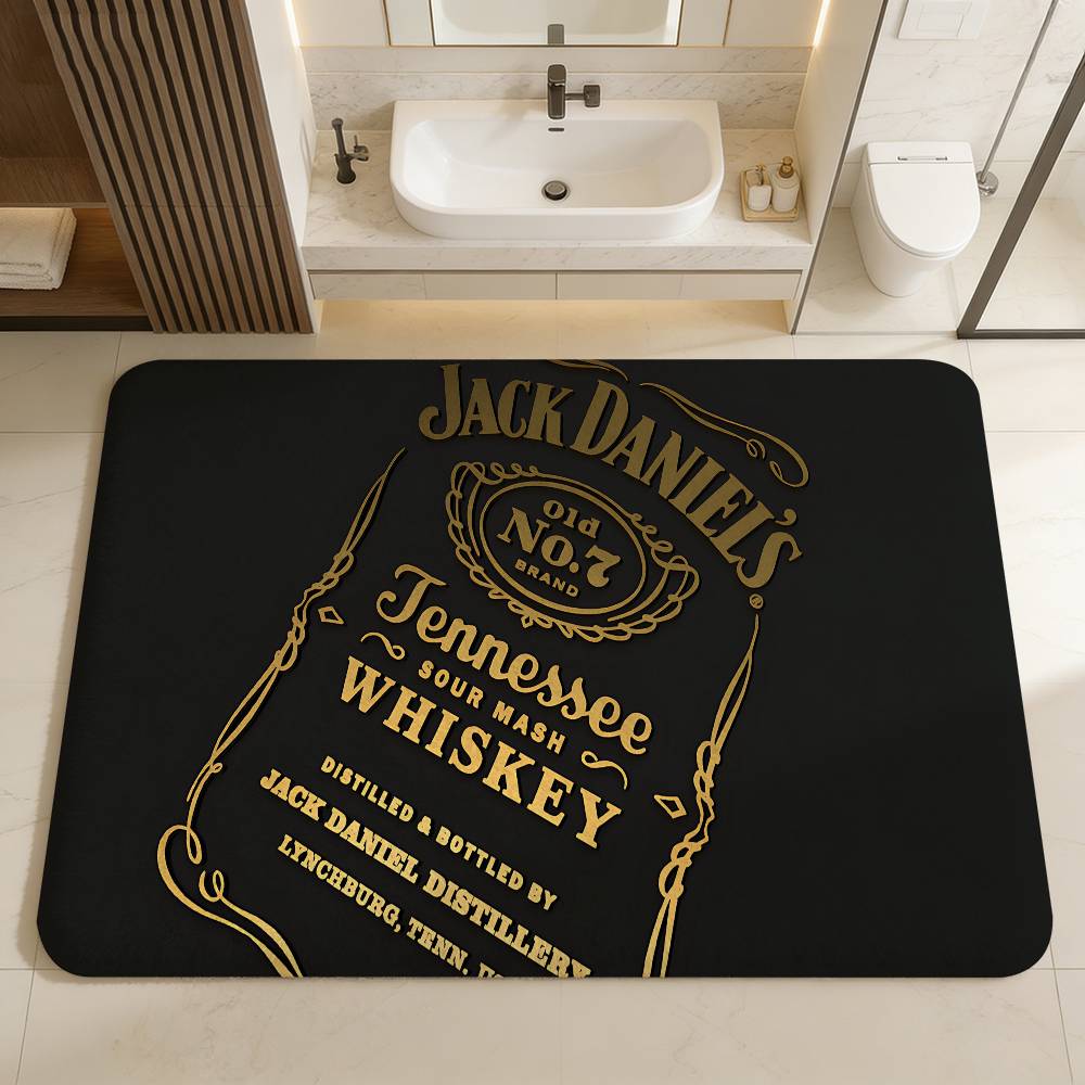 J-Jack D-Daniels LOGO Vloerkleed Scandinavische Stijl Huis Deurmat Badkamer-Toilet Matten Slaapkamer Hotel Decor Mat