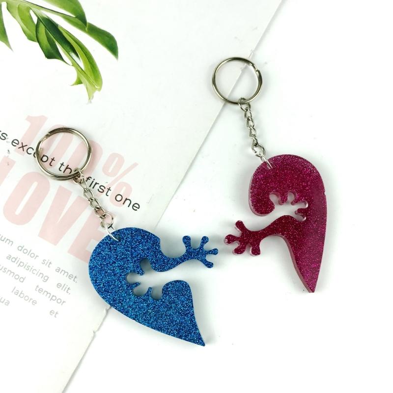 Heart Silicone Resin Mold,Valentines Epoxy Casting Mold for DIY Crafts Pendant Jewelry Making Keychain Silicone Mold