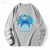Cancer Astrology Zodiac Horoscope Sign T Shirt Long Or Short Sleeves Vintage Washed Stylish Versatile Streetwear Homme