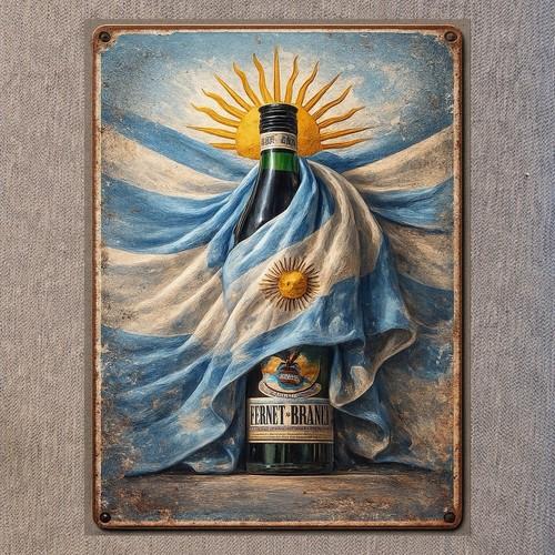 

Argentina Fernet Metal Sign 12 Poster Bar Soccer Futbol 20x30cm（7.8x11.8inch）