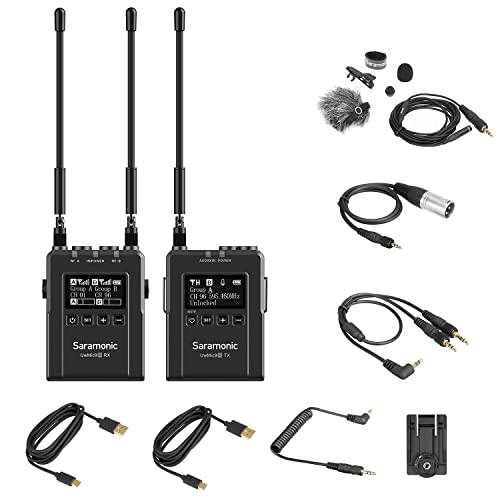 

Saramonic Advanced Wireless UHF Lavalier System with Dual-Channel Camera-Mount Receiver, Premium DK3A Lavalier, Li-Ion Power, Hard Case & More (UwMic9