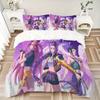 3Pcs Vibrant Anime Characters Bedding Sets For All Sizes New 3D Printed Bed Cover Comforter Duvet Cover Pillowcase Bedroom Decoration