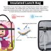 Kawaii M-Masha and Bear Insulated Lunch Bag Portable Lunch Container Thermal Bag Tote Lunch Box Work  Travel Men Women