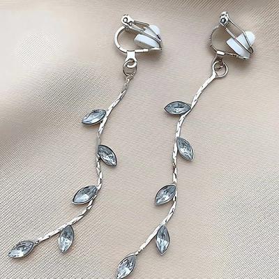 Leaves and Wicker Fashion Ear Clips Without Ear Piercings High-grade Ear Accessories Temperament All Match
